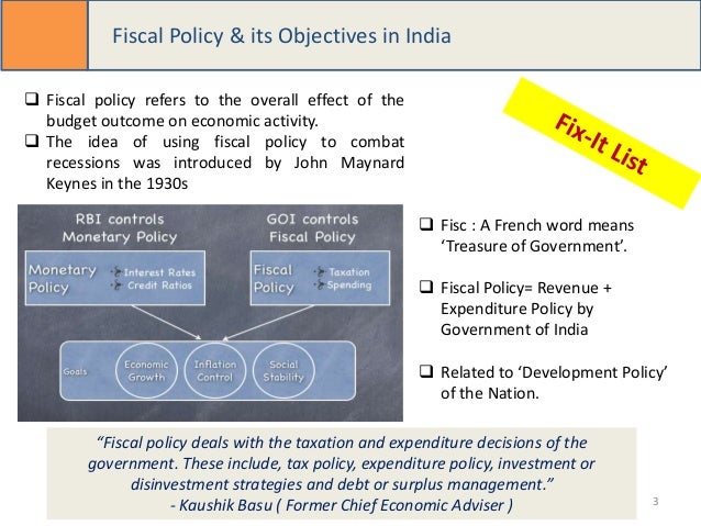 impact of fiscal policy on indian economy pdf